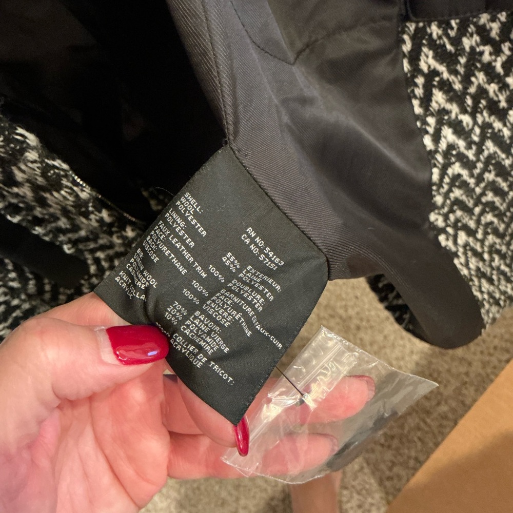 Marc New York Black and White herringbone pattern coat Brand New with Tags! - Picture 8 of 11